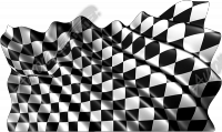 Waving Checkered Flag Cloth