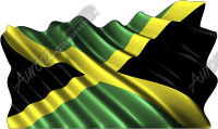 Waving Jamaican Flag Cloth