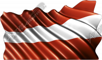 Waving Austrian Flag Cloth