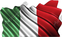 Waving Italian Flag Cloth