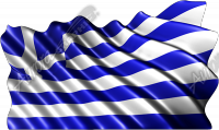 Waving Greek Flag Cloth