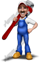 Plumberman Holding Wrench