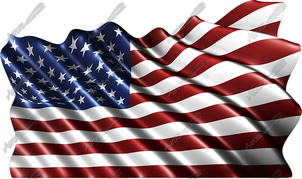 Waving American Flag Cloth