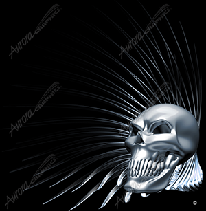 Spiral Glass Skull