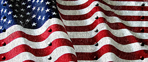 American Flag Waving 2 Rivets