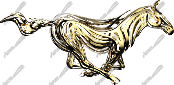 Gold Tribal Mustang