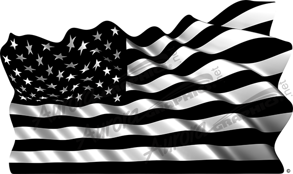 american flag image black and white